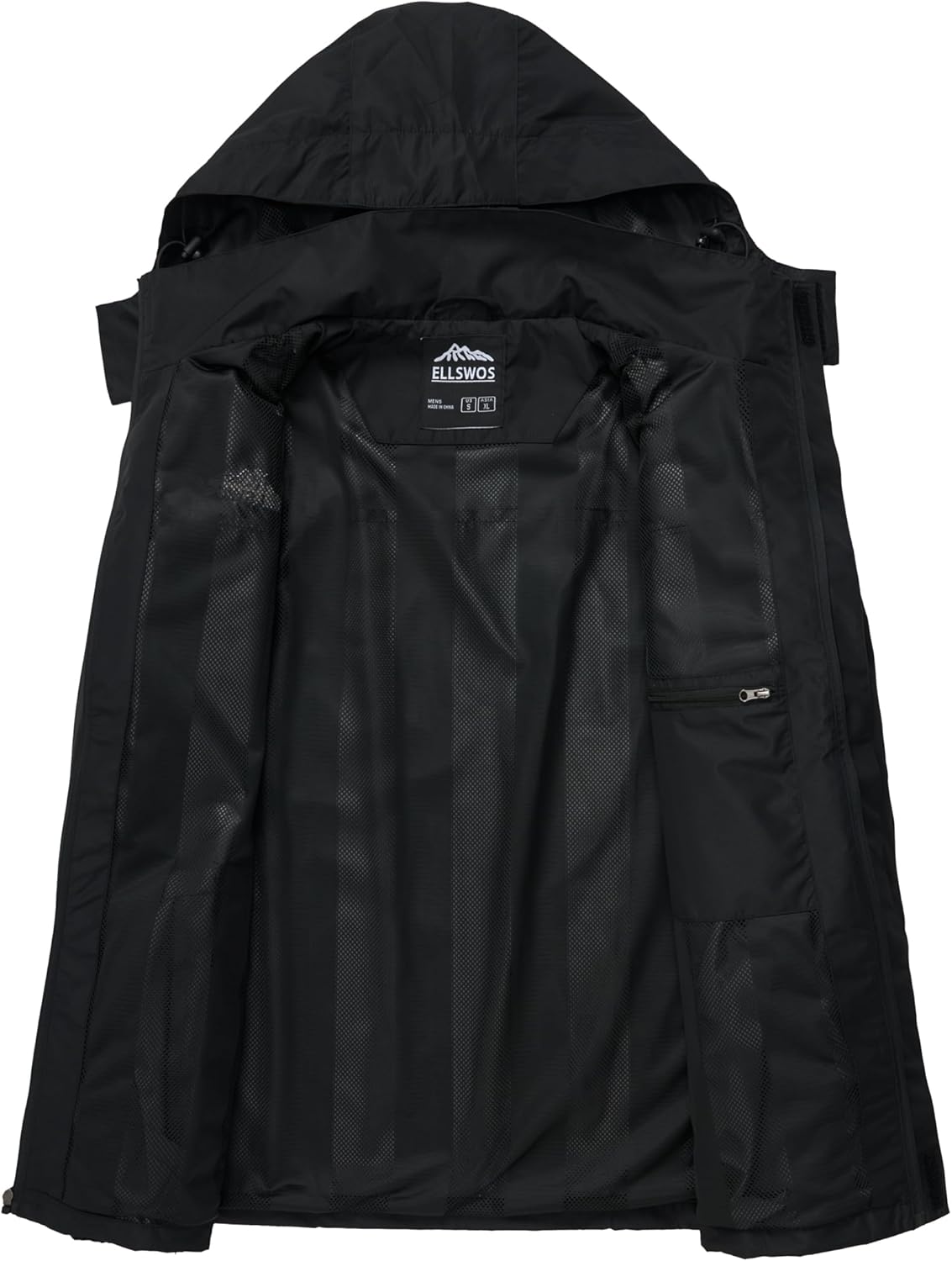 Men's Waterproof Raincoat Lightweight Rain Jacket with Detachable Hood Softshell Windbreakerl for Hiking Travel - Image 3