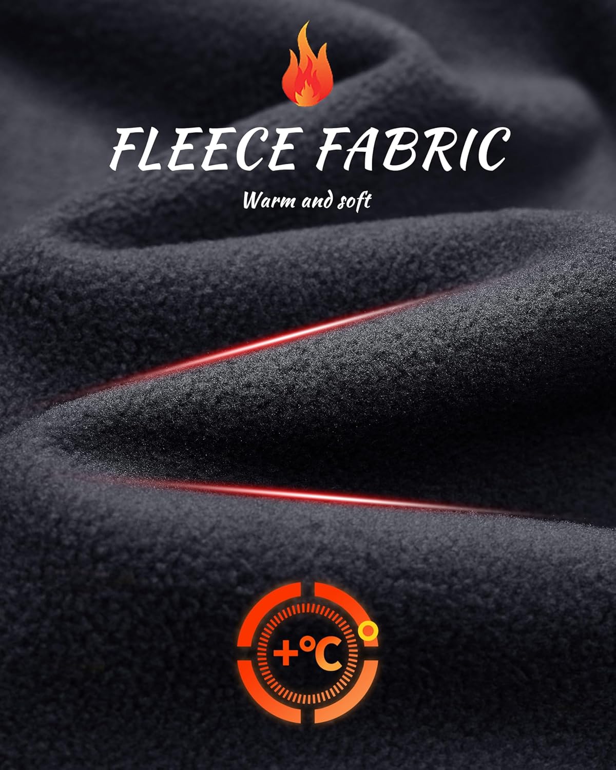 Men's Fleece Lined Softshell Jacket Waterproof Windbreaker Rain Jacket for Tactical Hiking - Image 4