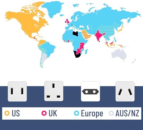 Bates- Universal Adapter for Travel, Compact International Power Adapter for USA, EU, UK, Australia, and India Outlets, All in One - Image 8
