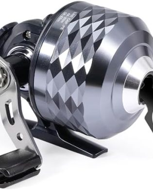 Sougayilang Spincast Fishing Reel, Easy to Use Push Button Casting Design,High Speed 3.9 :1,All-Metal Gears, Changeable Right/Left-Hand Retrieve, Includes Monofilament Line