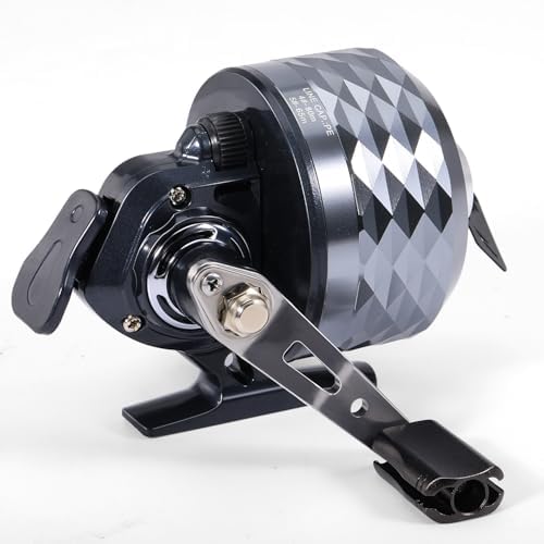 Sougayilang Spincast Fishing Reel, Easy to Use Push Button Casting Design,High Speed 3.9 :1,All-Metal Gears, Changeable Right/Left-Hand Retrieve, Includes Monofilament Line - Image 2